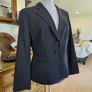 EVAN-PICONE Black Gray Suit Jacket Blazer Women 14 Business Modern Cut Plus Size